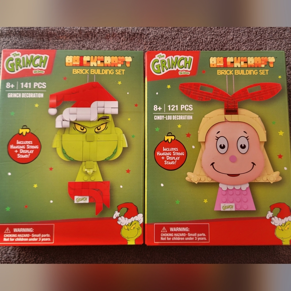 Grinch *Lego compatible* Ornament set